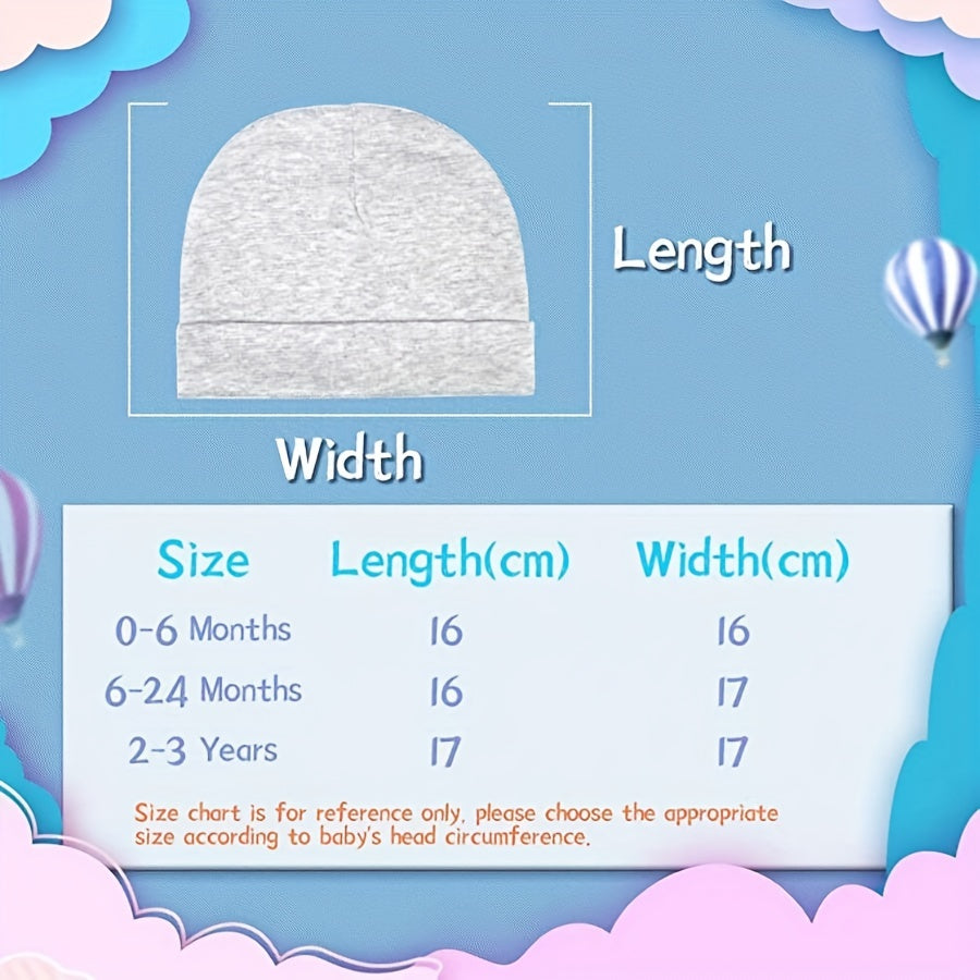 8pcs Baby Hat Soft Knit Cap for Infant Toddler Kids