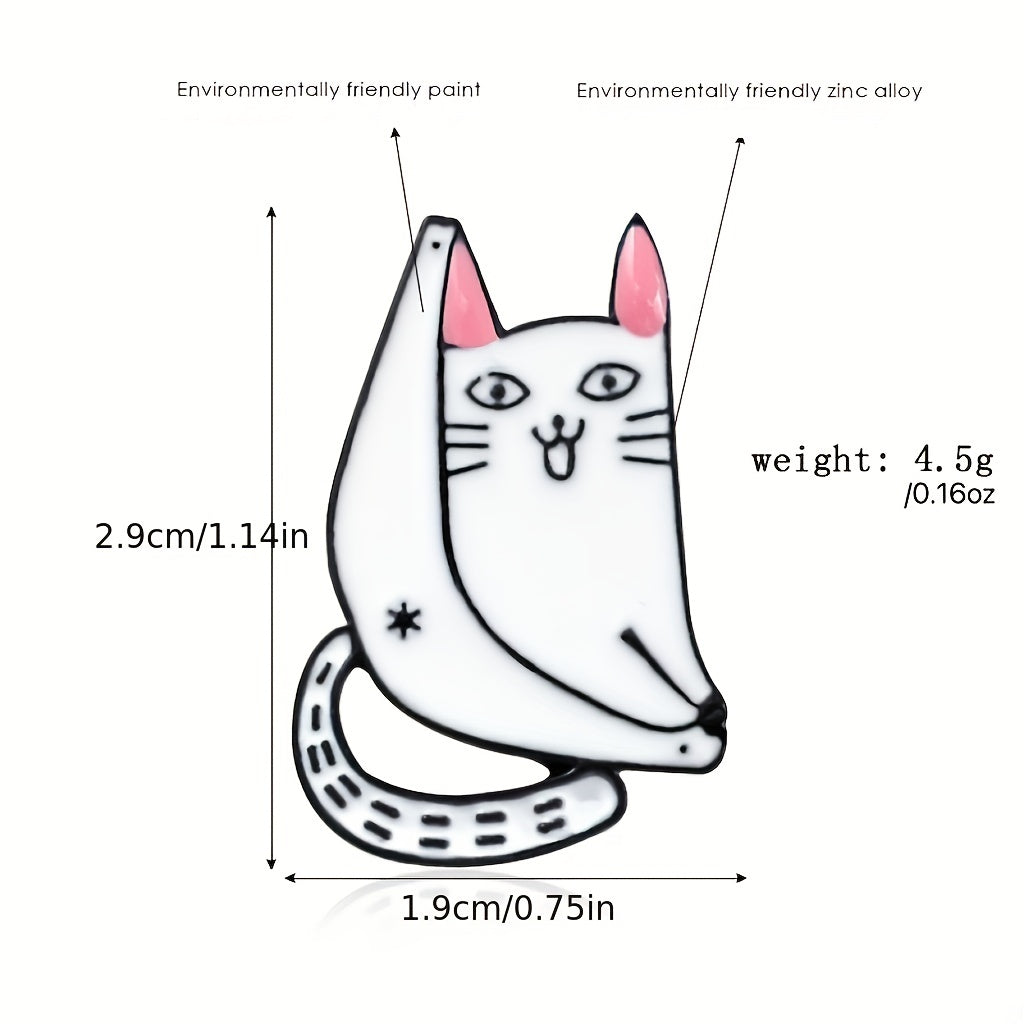 Pink Cat Yoga Pose Brooch for Girls