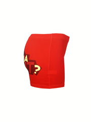 Letter Print Skinny Shorts for Women