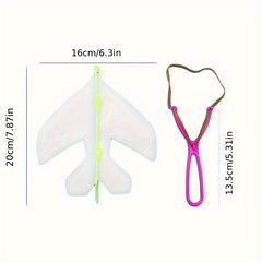Light Up Elastic Airplane Toys Flash Fly Whirl Airplane Toys
