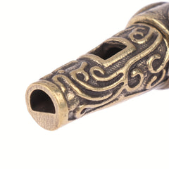 Vintage Dragon Head Whistle Keychain Pendant for Outdoor Survival