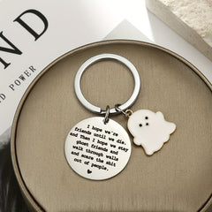 Kpop Cartoon Halloween Keychain Stainless Y2K Car Key Chain For Girls