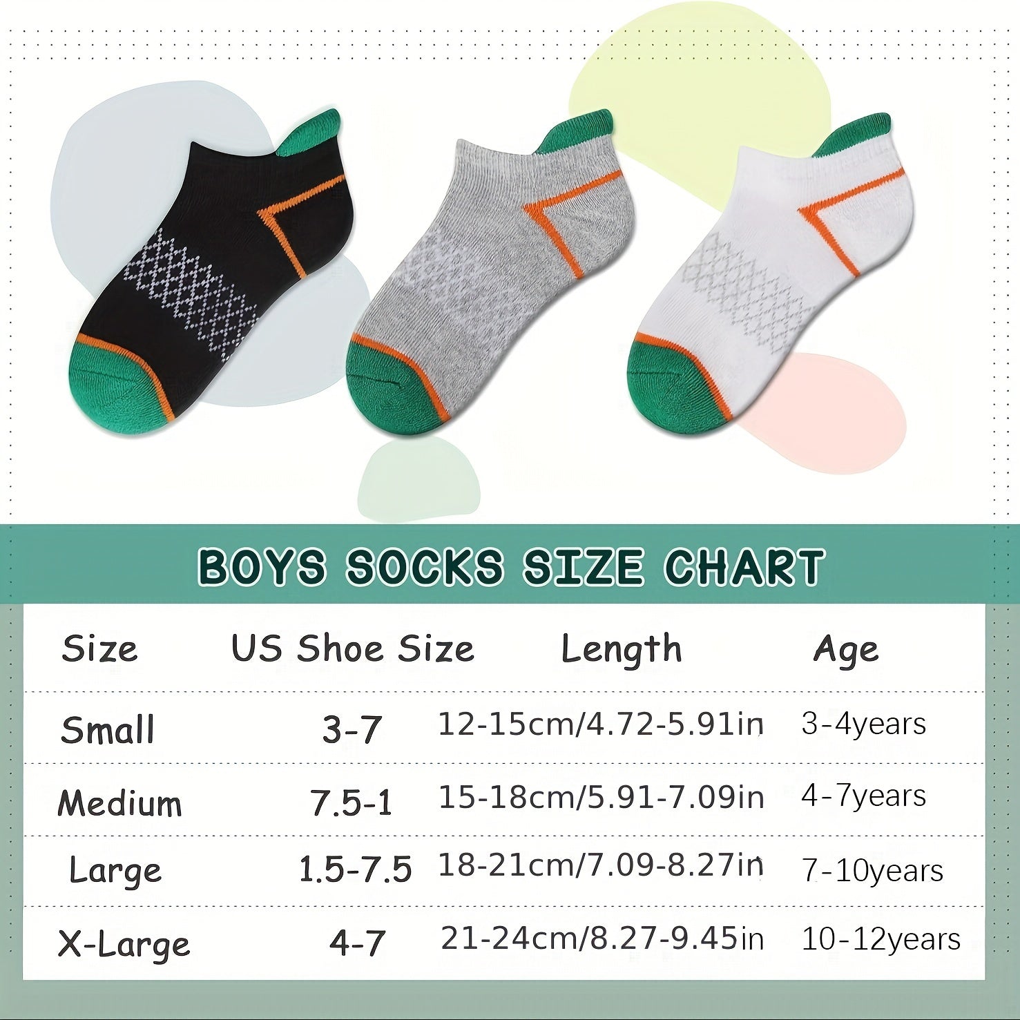 5 Pairs Dinosaur Pattern Socks Kids Sports Warm Socks