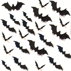 12pcs Halloween Bat Spider 3D Stickers for Party Decoration