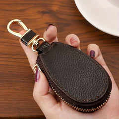 Mini Leather Key Holder Keychain Case Wallet Key Storage Case