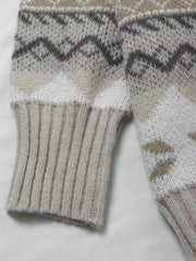 Ethnic Sweater Women's Knitted V Neck Pullover