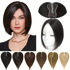 Human Hair Topper for Women, Clip-in Hair Extension, 100% Human Hair Toupee