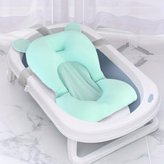 Baby Bathing Non-slip Mat with Pocket Bath Net