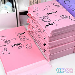 10pcs Pink Waterproof Self Adhesive Seal Bag