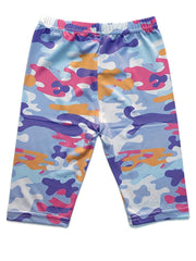 Girls' Camo Shorts Leggings for Dance Bike Outwear
