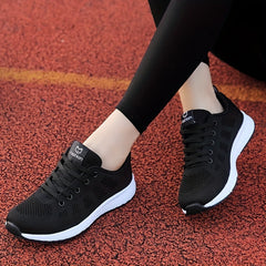 Women's Breathable Mesh Panel Saneakers Lace Up Lightweight Sporty Shoes