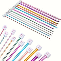 11pcs Aluminum Multicolor Tunisian Metal Crochet Hook Set For Beginners