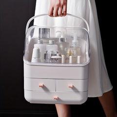 Makeup Organizer Waterproof Cosmetics Storage Portable Handle Skincare Holder