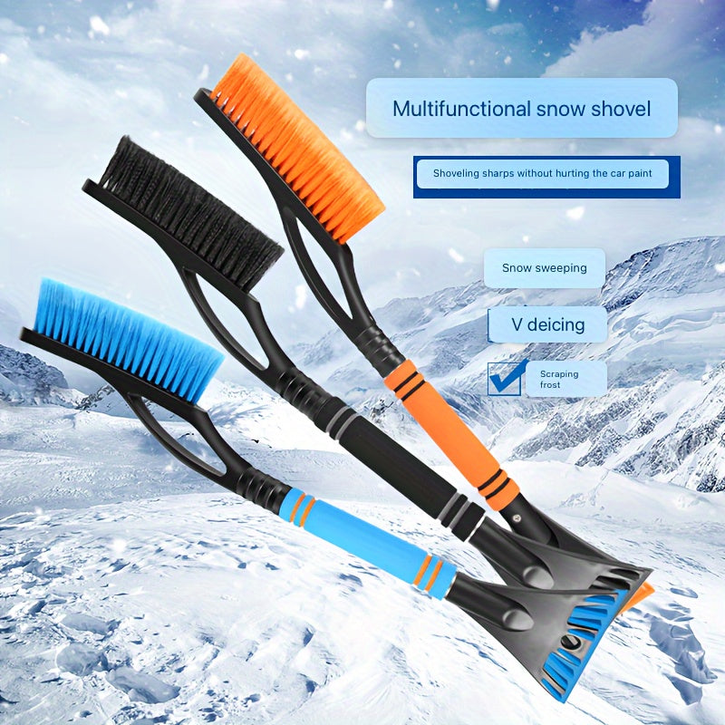 Snow Shovel with Brush Ice Removal Tool for Winter Driving