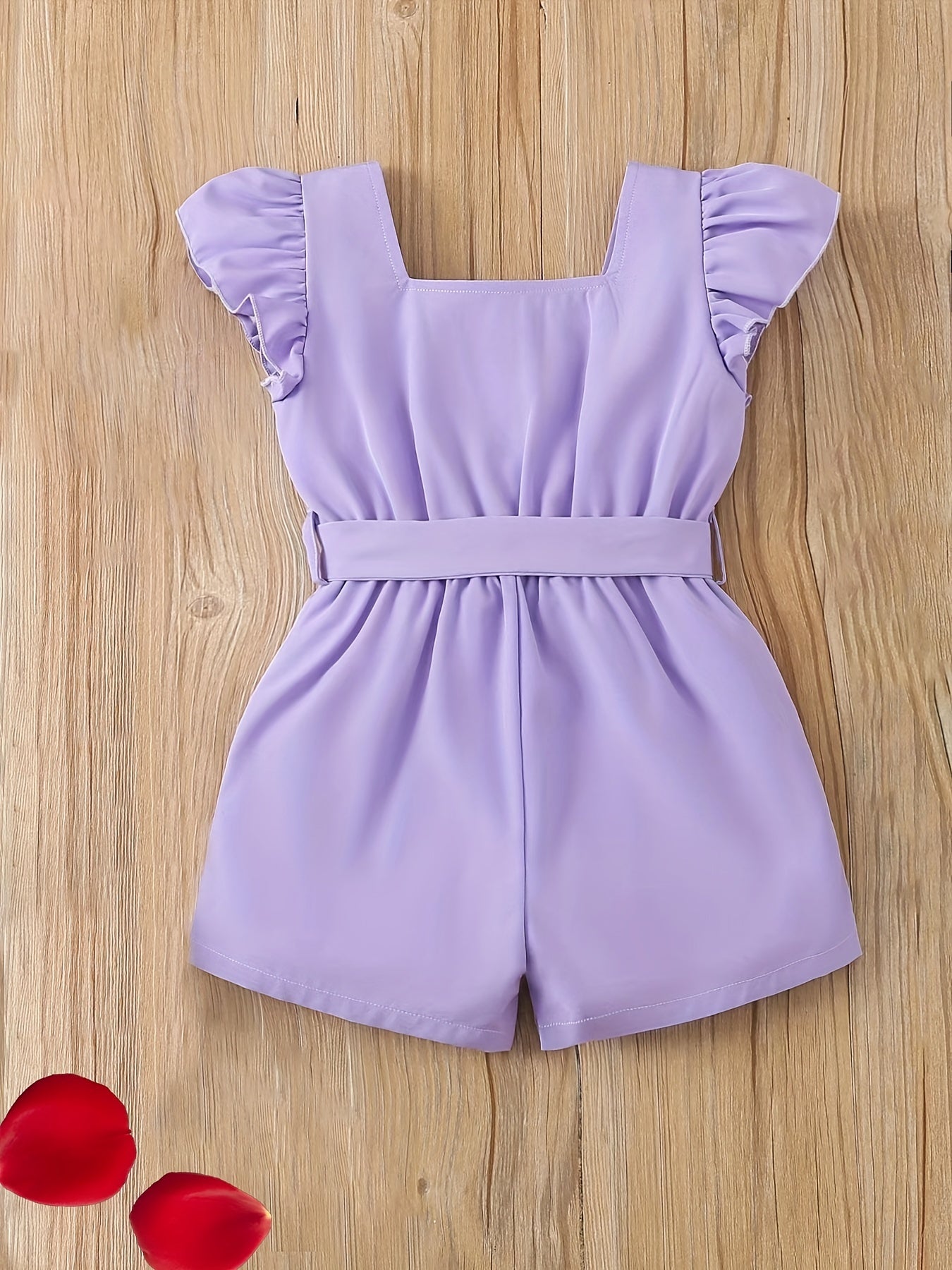 Girls Ruffle Cap Sleeve Jumpsuit Summer Rompers