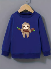 Cartoon Monkey Pattern Smart Sweatshirt For Girls