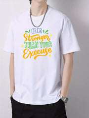 Men's Colorful Art Print Slim Fit T-shirt for Spring Summer
