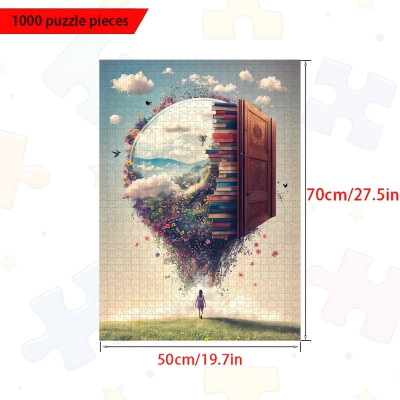 1000pc 'Book Window' Puzzle Adult Jigsaw DIY & Decor Bright Color