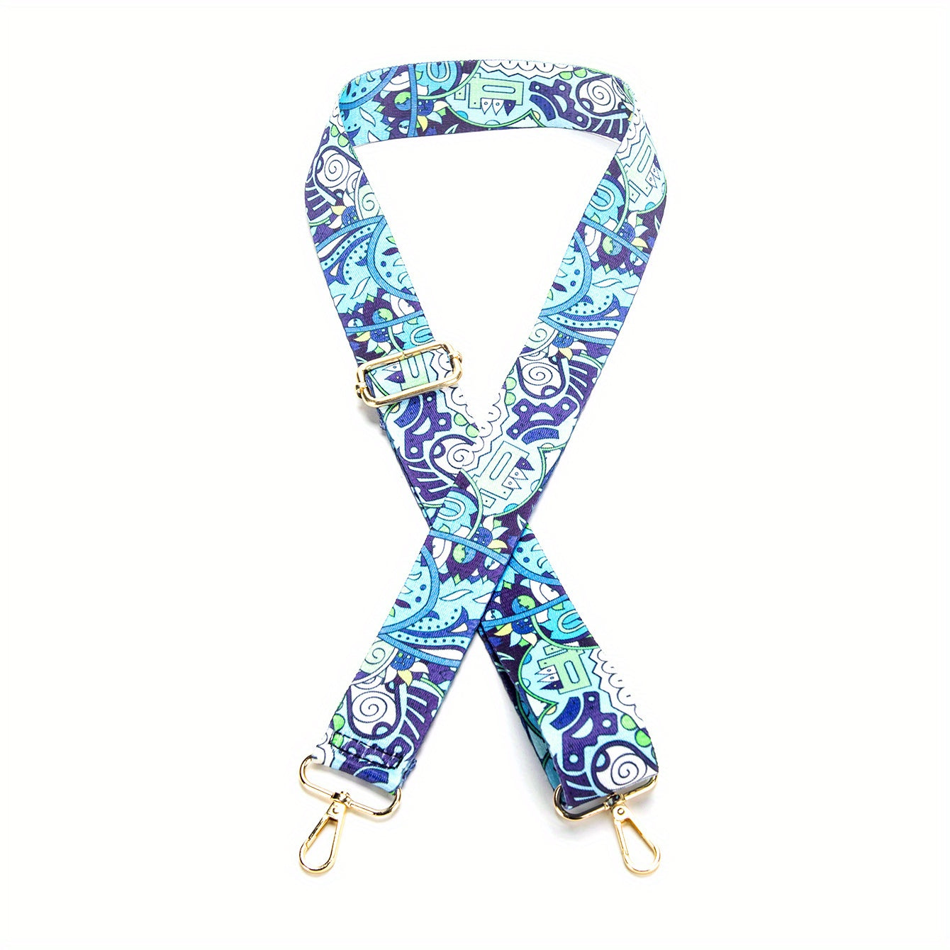 Colorful Floral Pattern Removable Bag Strap Boho Style Adjustable Shoulder Strap