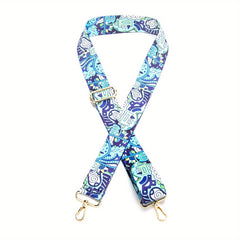 Colorful Floral Pattern Removable Bag Strap Boho Style Adjustable Shoulder Strap