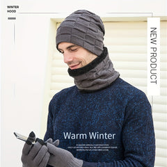 3pcs Winter Fishing Hat Neck Gaiter Gloves Set Warm Hat Outdoor Sports