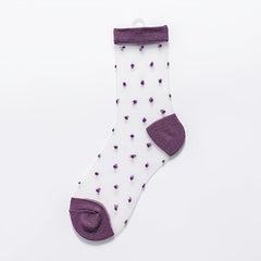 Semi Sheer Polka Dots Socks Women's Stockings & Hosiery
