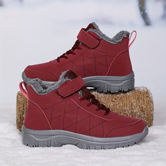 Winter Warm Waterproof Snow Boots Lace Up Comfortable Short Boots