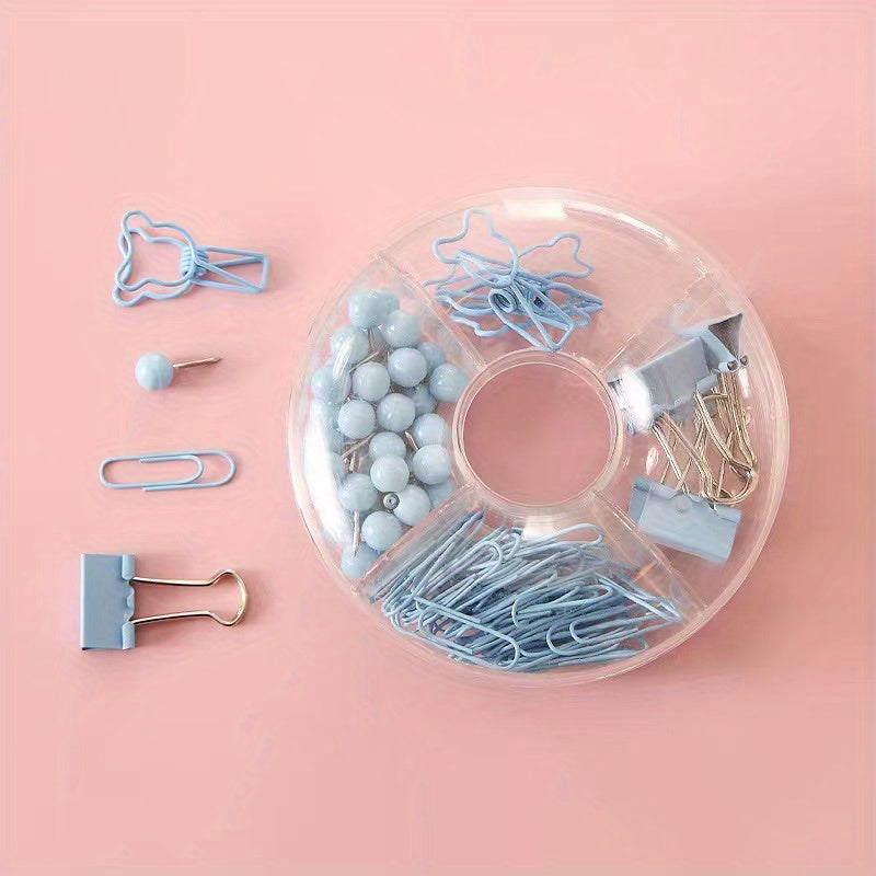 Colorful Long Tail Clip Set Office Stationery Push Pin Grid Clip