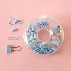 Colorful Long Tail Clip Set Office Stationery Push Pin Grid Clip