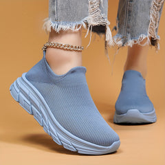 Breathable Slip-On Mesh Running Shoes Soft Comfort Outdoor Sneakers