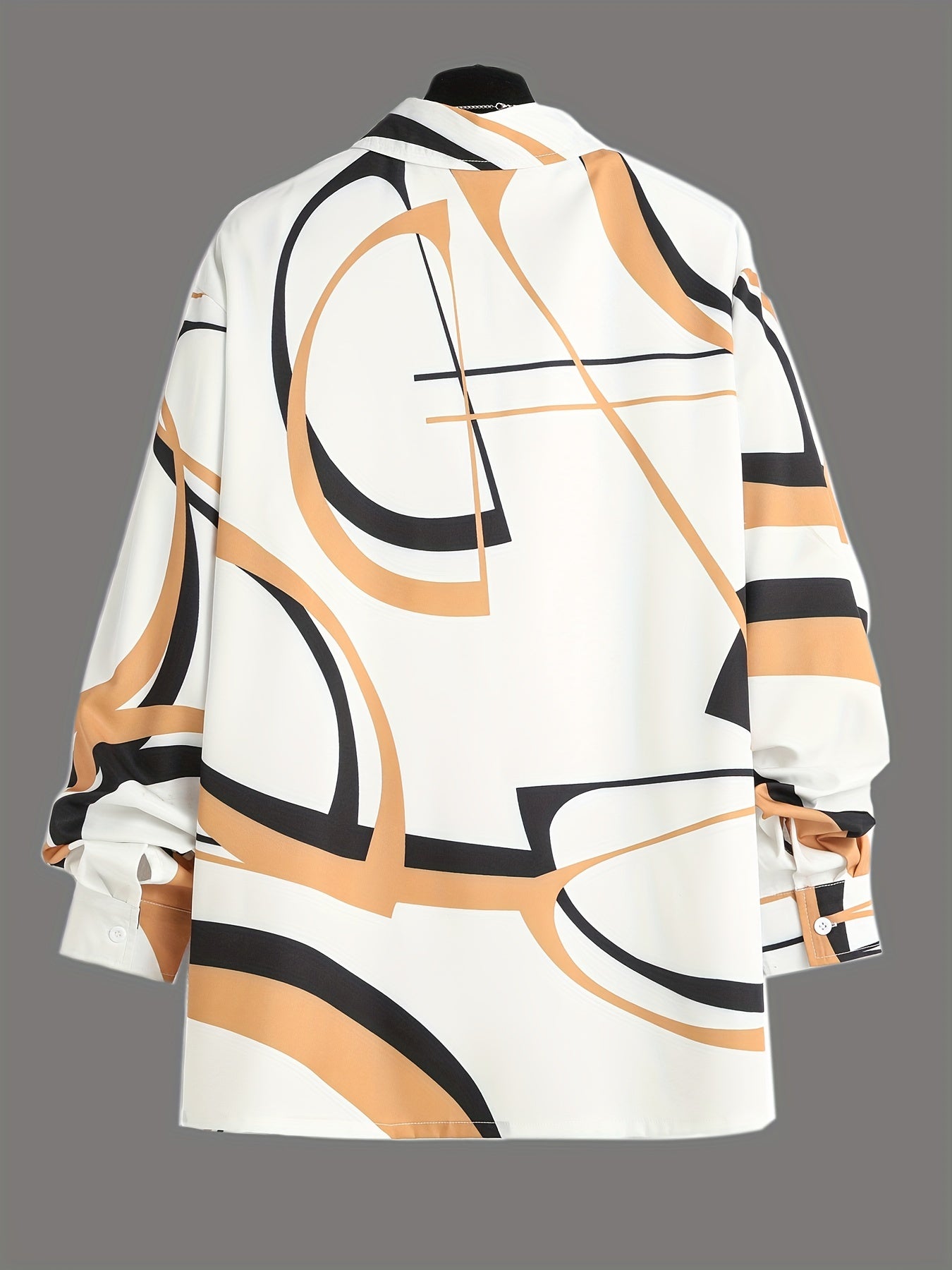 Geometric Print Men's Casual Button Up Shirt
