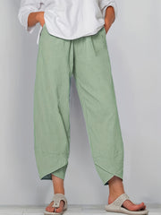 Elastic Cropped Pants Casual Loose Pants