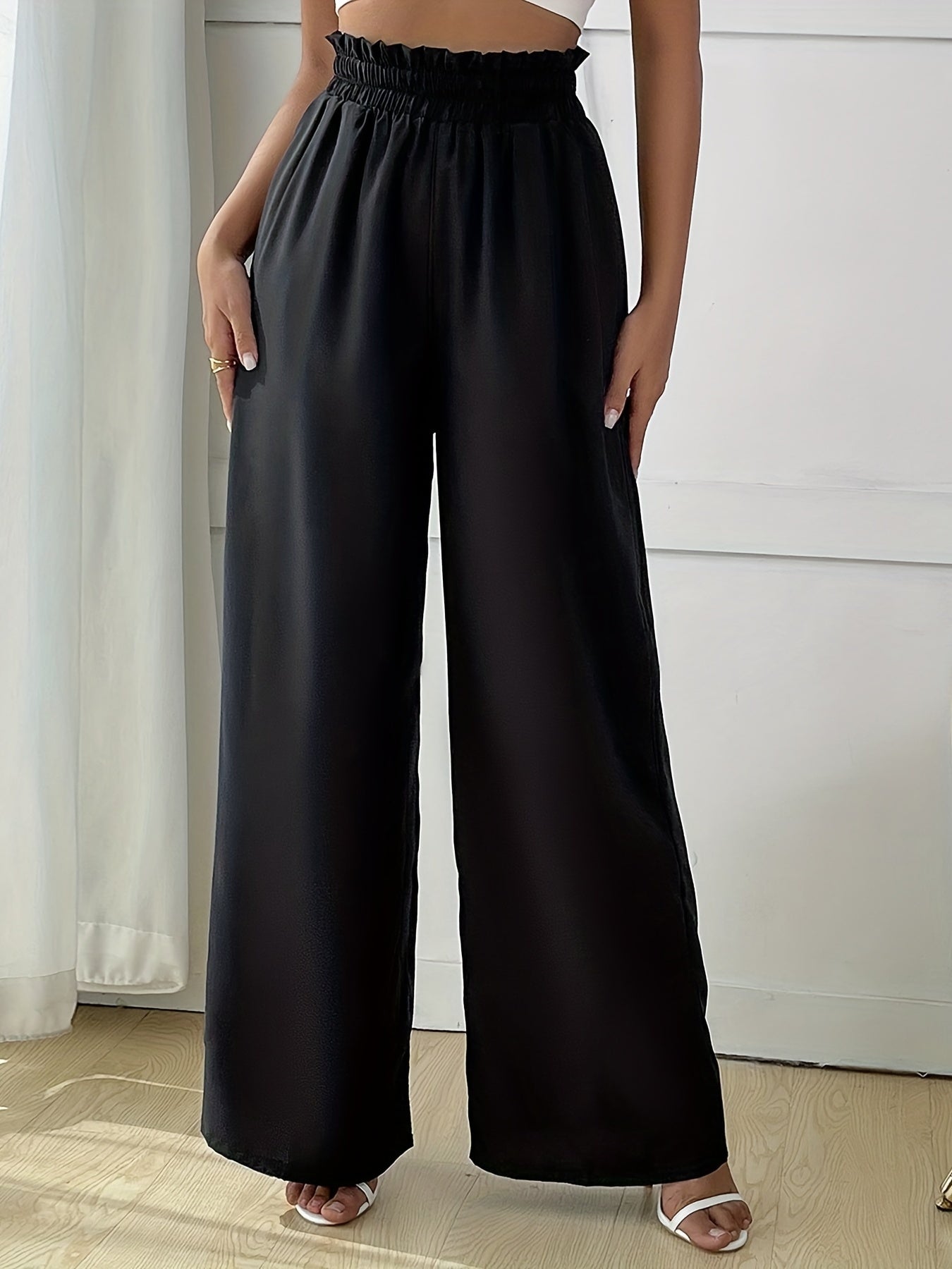 Wide Leg Pants High Waist Long Length