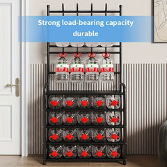 Entrance Coat Rack Foyer Shoe Rack with Storage Shelves and Hooks