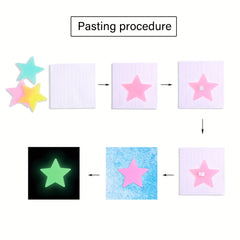 70 Glow In The Dark Stars Wall Stickers