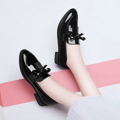 Pointed Toe Slip on Loafers Low Heel Shoes For Women