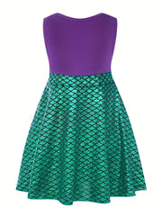 Girls Princess Dress & Accessories Sleeveless Dress Fish Cosplay Performance Cos