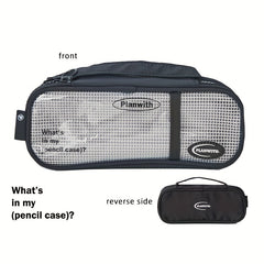 Double Sided Pencil Case Lightweight Mesh Stationery Storage Box