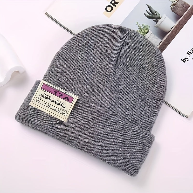 Unisex Couple Beanie Warm Knit Hat Soft Skull Cap Coldproof Beanies