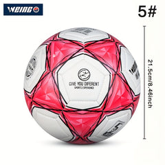 1pc 5 Football PU Leather Rubber Soccer Ball Wear resistant And Explosion proof