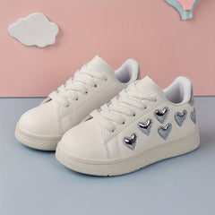 Girl's Solid Skate Shoes Non Slip Soft Sole Sneakers For Kids