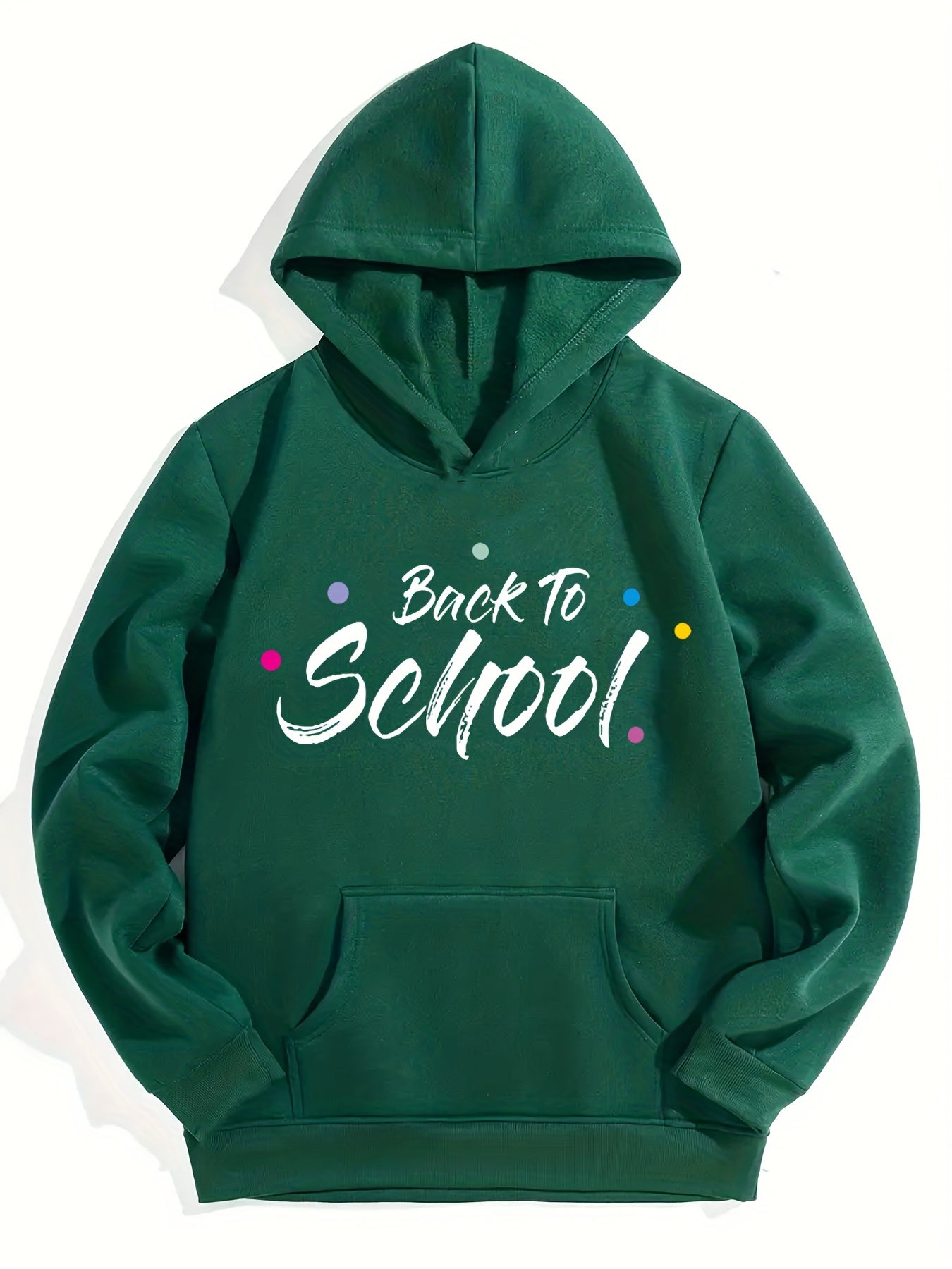 Girls' Back to School Pattern Hoodie Sweatshirt Top