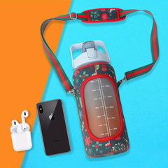 Christmas Cup Holder with Wallet Pocket - Waterproof & Insulated