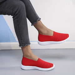 Women's Breathable Mesh Sneakers Casual Flying Woven Outdoor Shoes