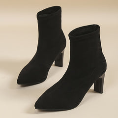 Plush Lined Ankle High Boots for Women