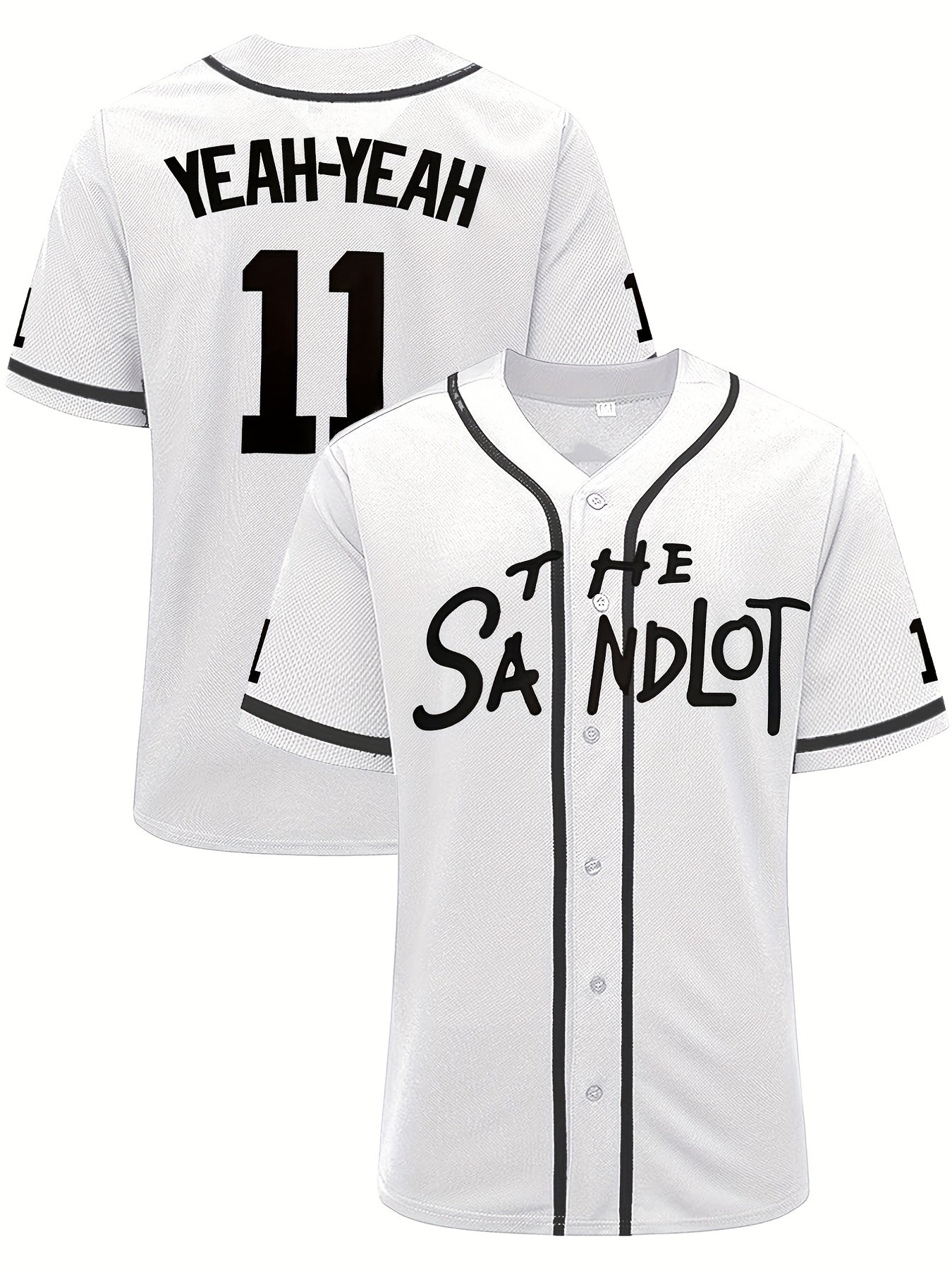 Men's 11 Retro Baseball Jersey Embroidery Butt
