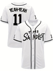 Men's 11 Retro Baseball Jersey Embroidery Butt