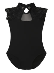 Hollow Back Short Sleeve Ballet Leotard for Girls