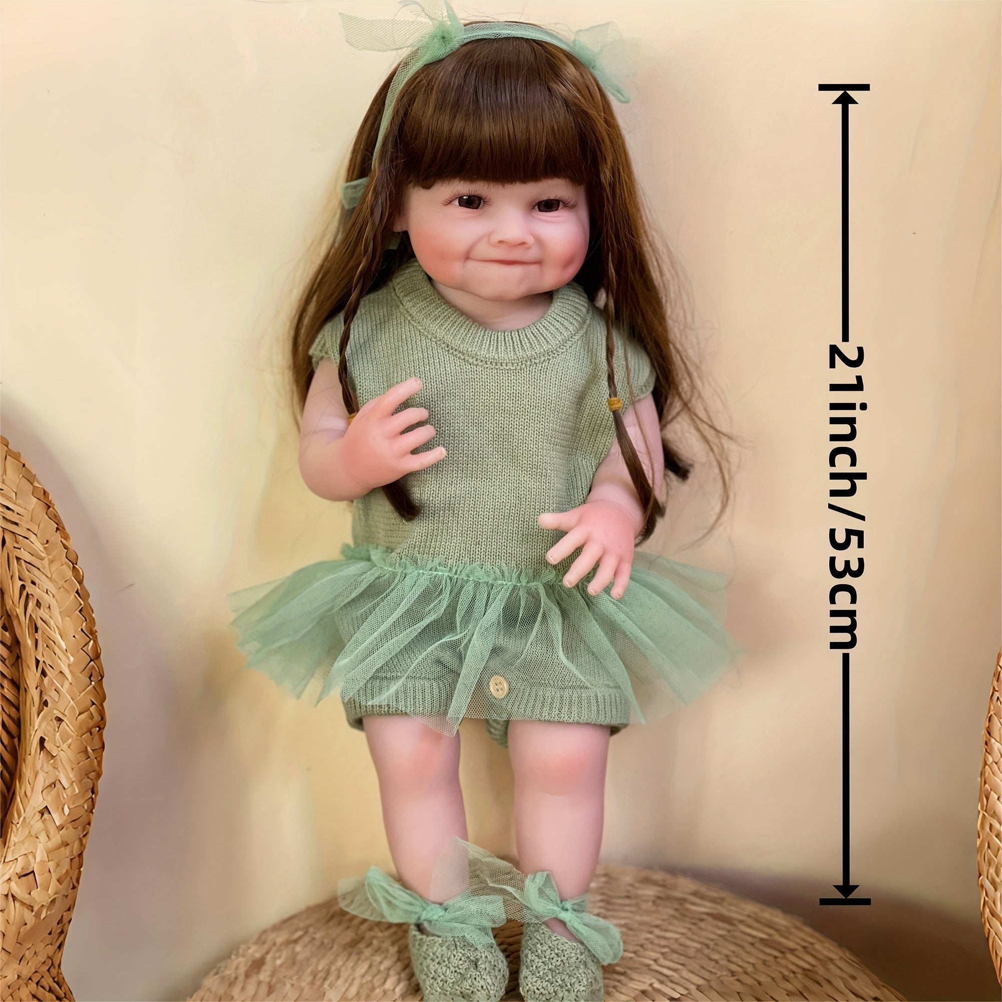 21 Inch Waterproof Reborn Kids Doll with Clothes and Accessories