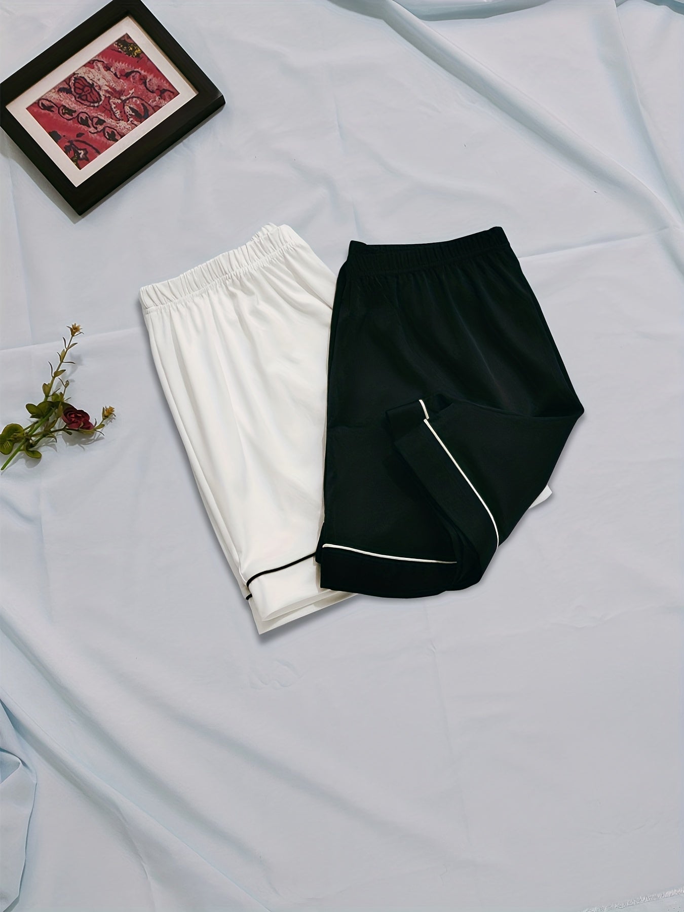 Comfy Elastic Waistband Women's Sleep Shorts